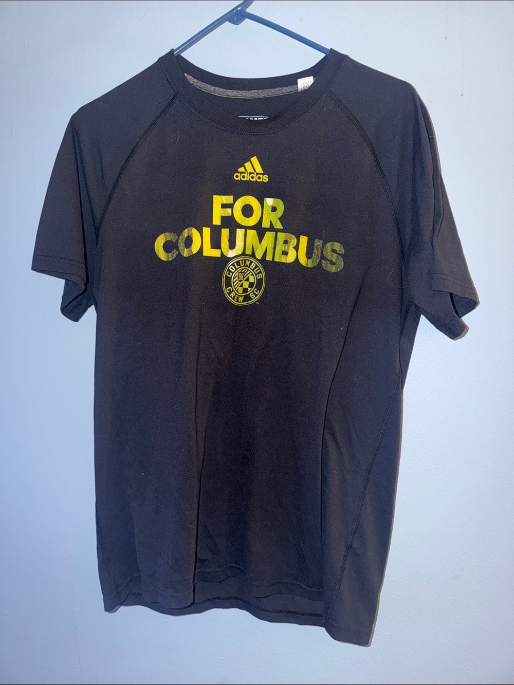 adidas Black Short-Sleeve 'For Columbus' Graphic Tee medium crew soccer team MLS